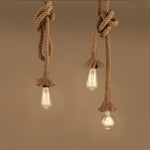 Coffee Shop Bar Hemp Rope Pendant Lamp