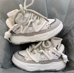 Thick Bottom Retro Height Increasing Couple Clunky Sneakers