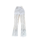 Pure And Alluring Versatile Thin Sheer Lace Pants Casual And Tight-fit