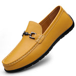 Mens Cowhide Soft-soled Casual Loafers