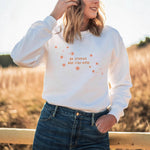 Womens Colorful Printed Crew-neck Sweatshirt