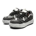 Special-interest Design 7cm Invisible Height Increasing Distressed Dissolved Board Shoes