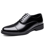 Business Oxford Dress Three-eyelet Design Men's Genuine British-style Leather Shoes