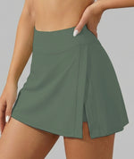 Pocketless Sporty Fake Two-Piece Yoga Skirt
