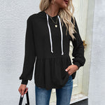 Designer-style Pullover Hoodie In Solid Color