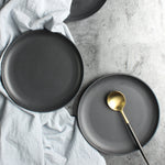 Nordic Ceramic Rice Bowl Steak Plate Deep  Household Tableware Dish Set