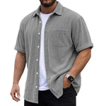 Mens Corduroy Short-Sleeve Shirt