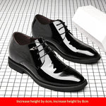 Men's Business Dress Leather Shoes With Hidden Heel