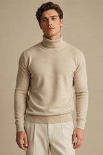 Mens New High-neck Long-sleeve Sweater