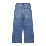 Straight-leg Denim Jeans With Metal Rivet Detailing