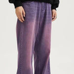 Purple Denim Jeans Stylish Long Pants For Both
