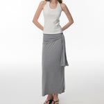 Fake Two-piece Strap-covered Slimming Skirt